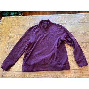 Navy Thick Cotton Quarter Burgundy